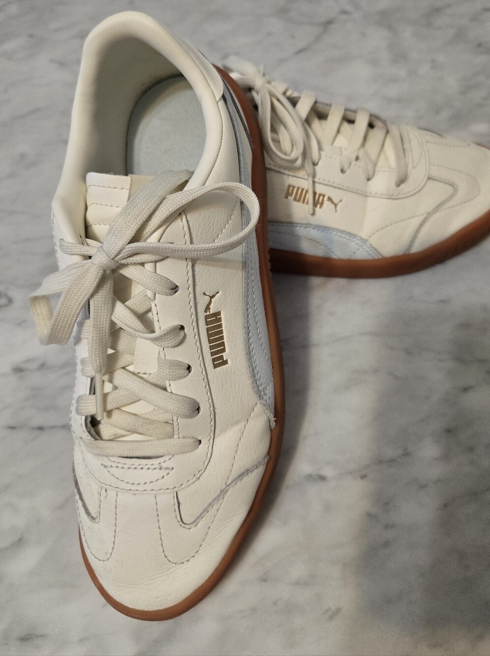 Puma Sneakers with Light Blue Stripe and Gum Sole - Picture 3 of 7
